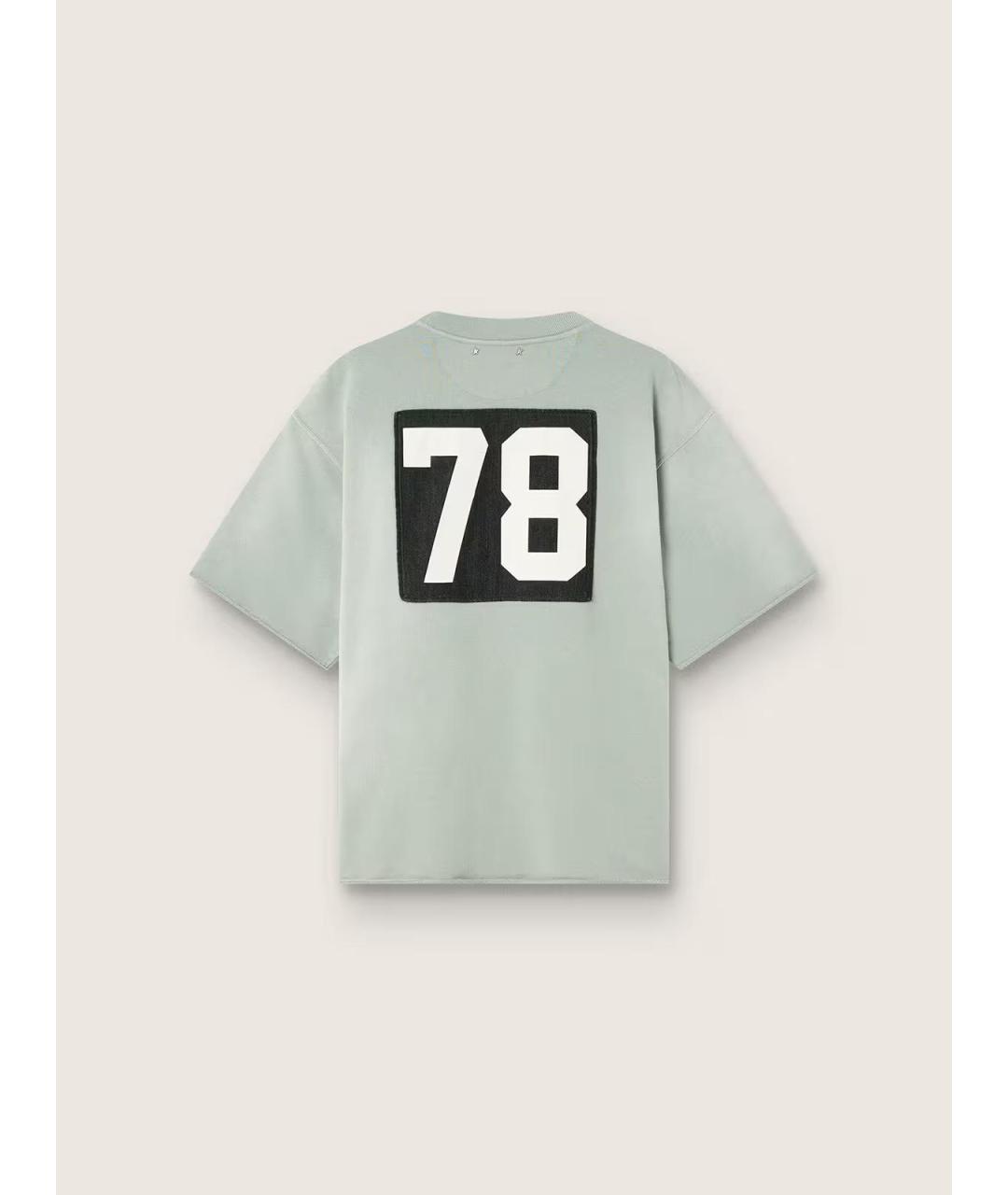 GOLDEN GOOSE Зеленая хлопковая футболка, фото 2