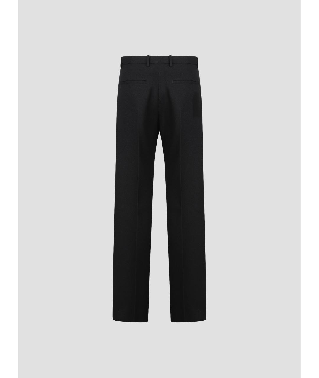 JIL SANDER Черные шерстяные классические брюки, фото 3