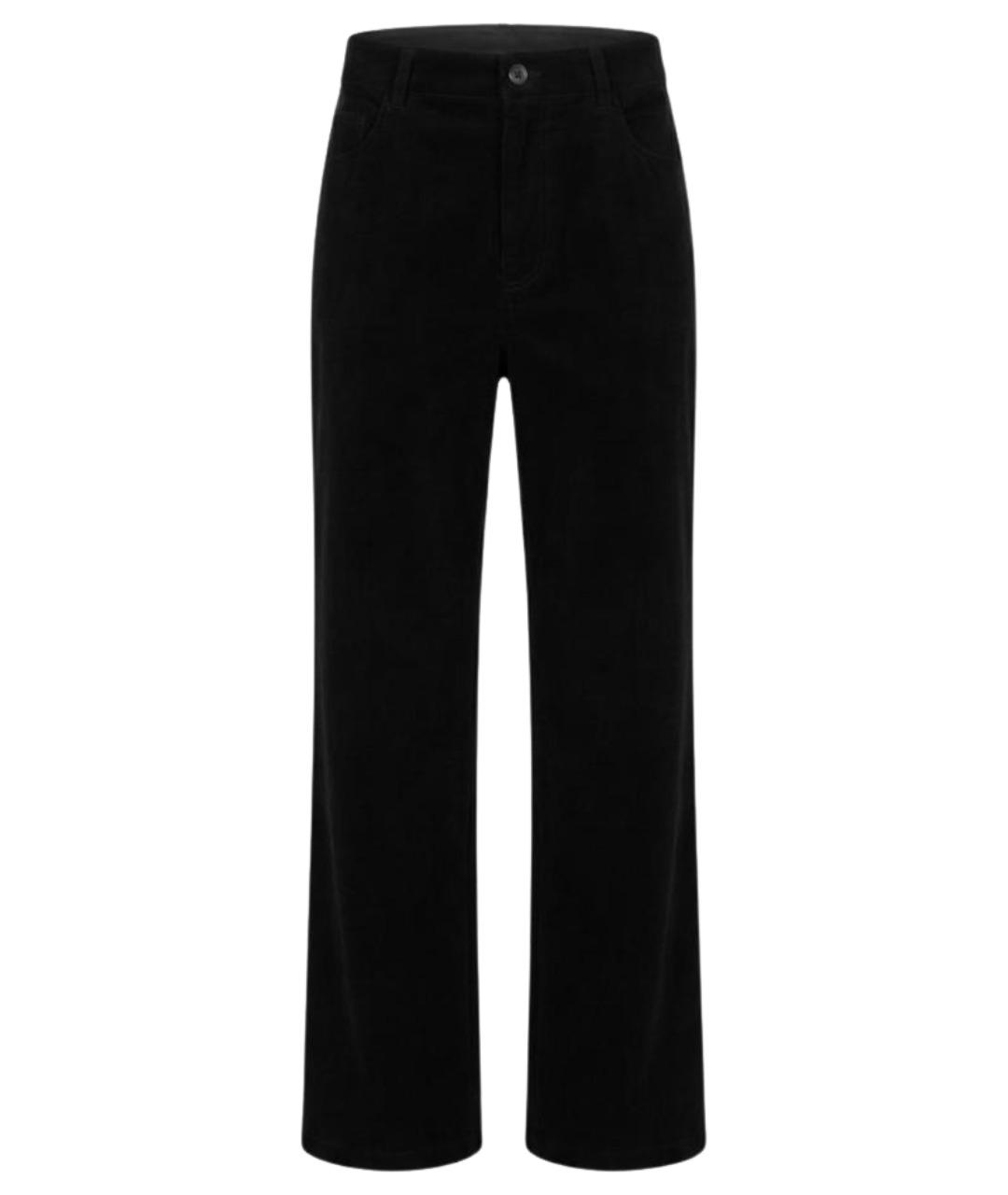JIL SANDER Черные хлопковые классические брюки, фото 1