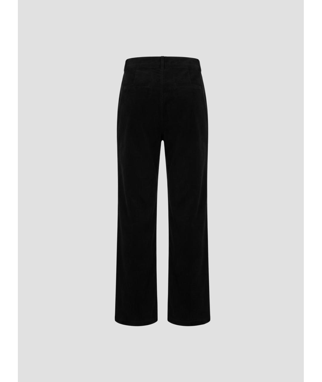 JIL SANDER Черные хлопковые классические брюки, фото 2