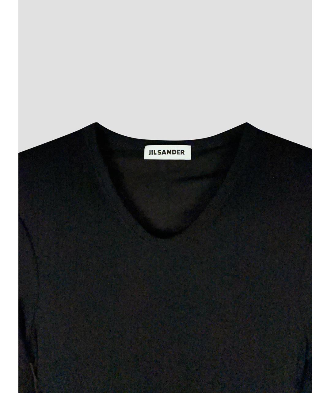 JIL SANDER Черное хлопковое вечернее платье, фото 3