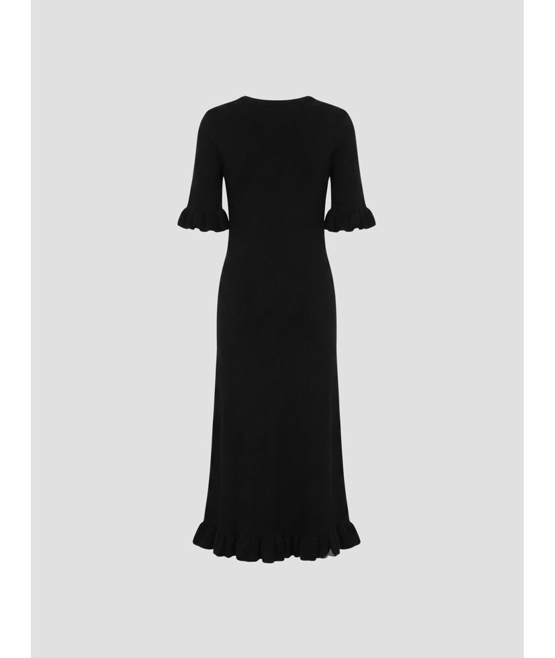 JIL SANDER Черное хлопковое вечернее платье, фото 2