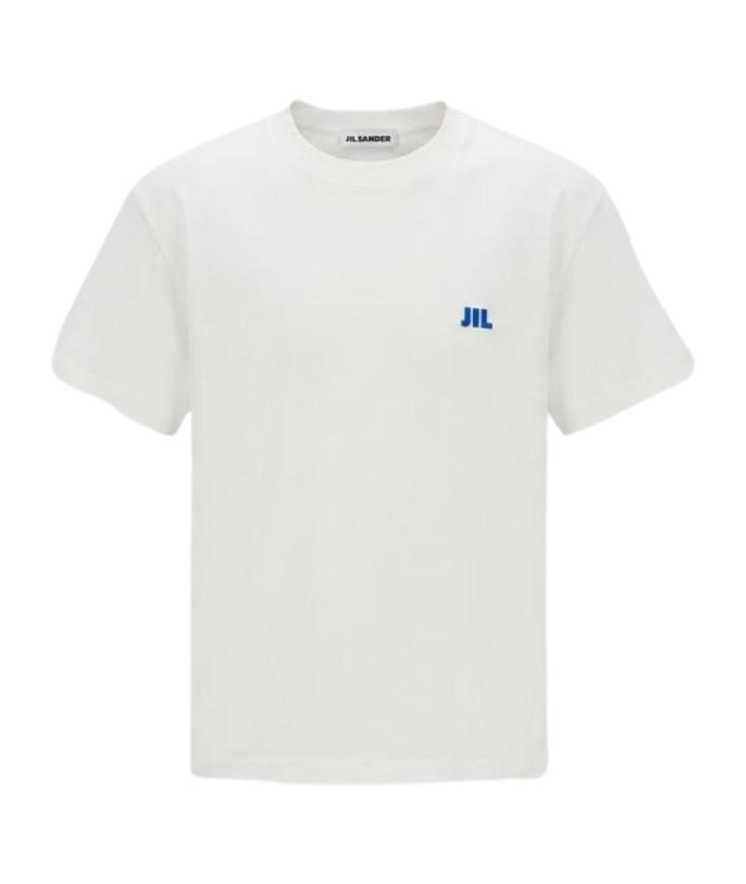 JIL SANDER Белая хлопковая футболка, фото 1