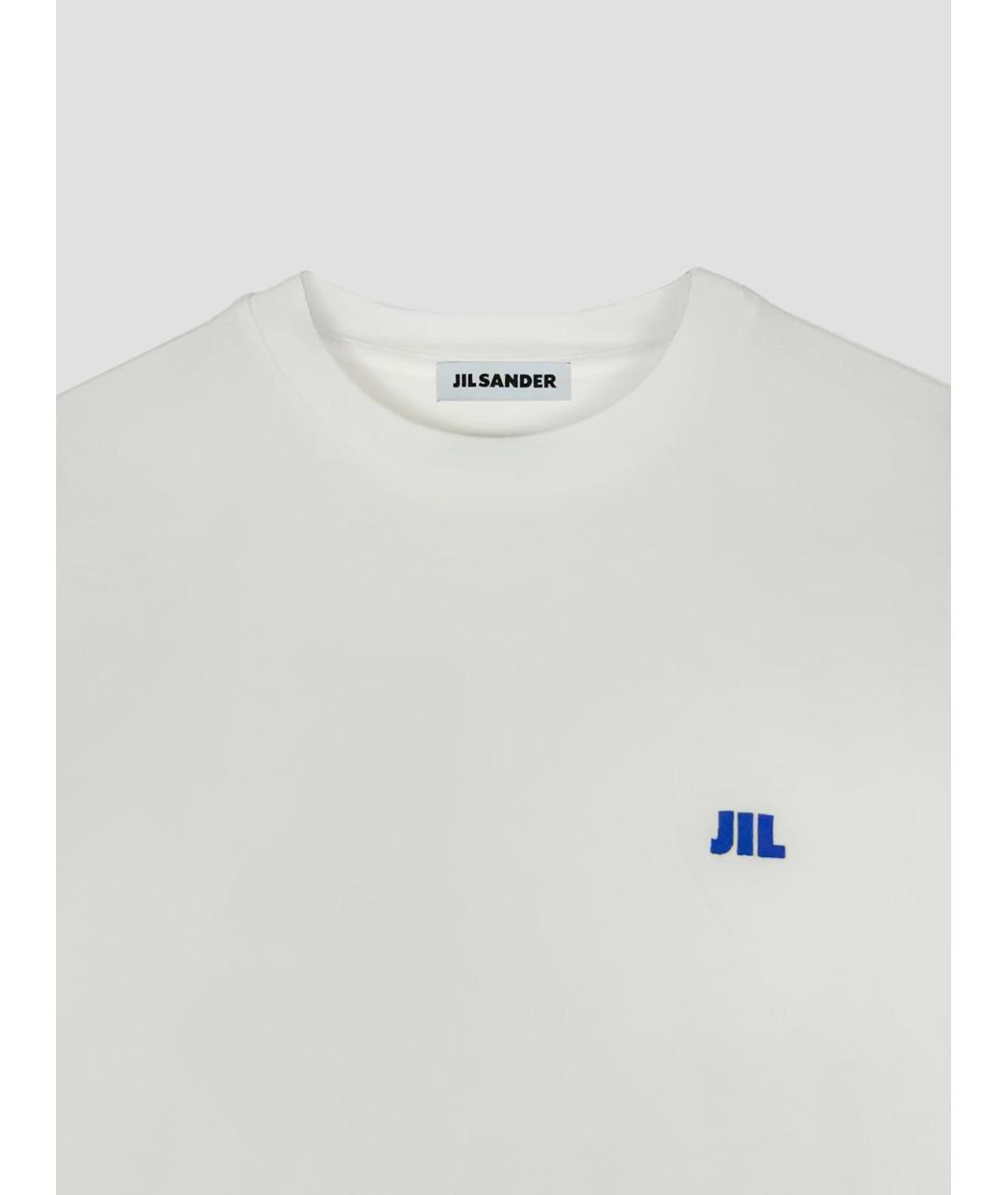 JIL SANDER Белая хлопковая футболка, фото 3