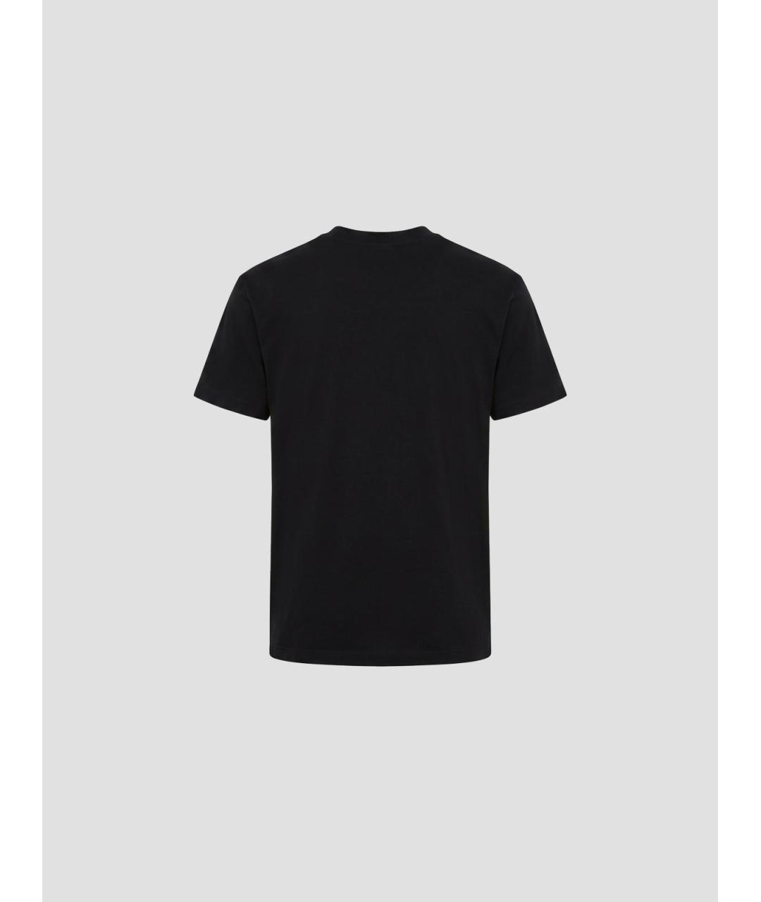 JIL SANDER Черная хлопковая футболка, фото 2