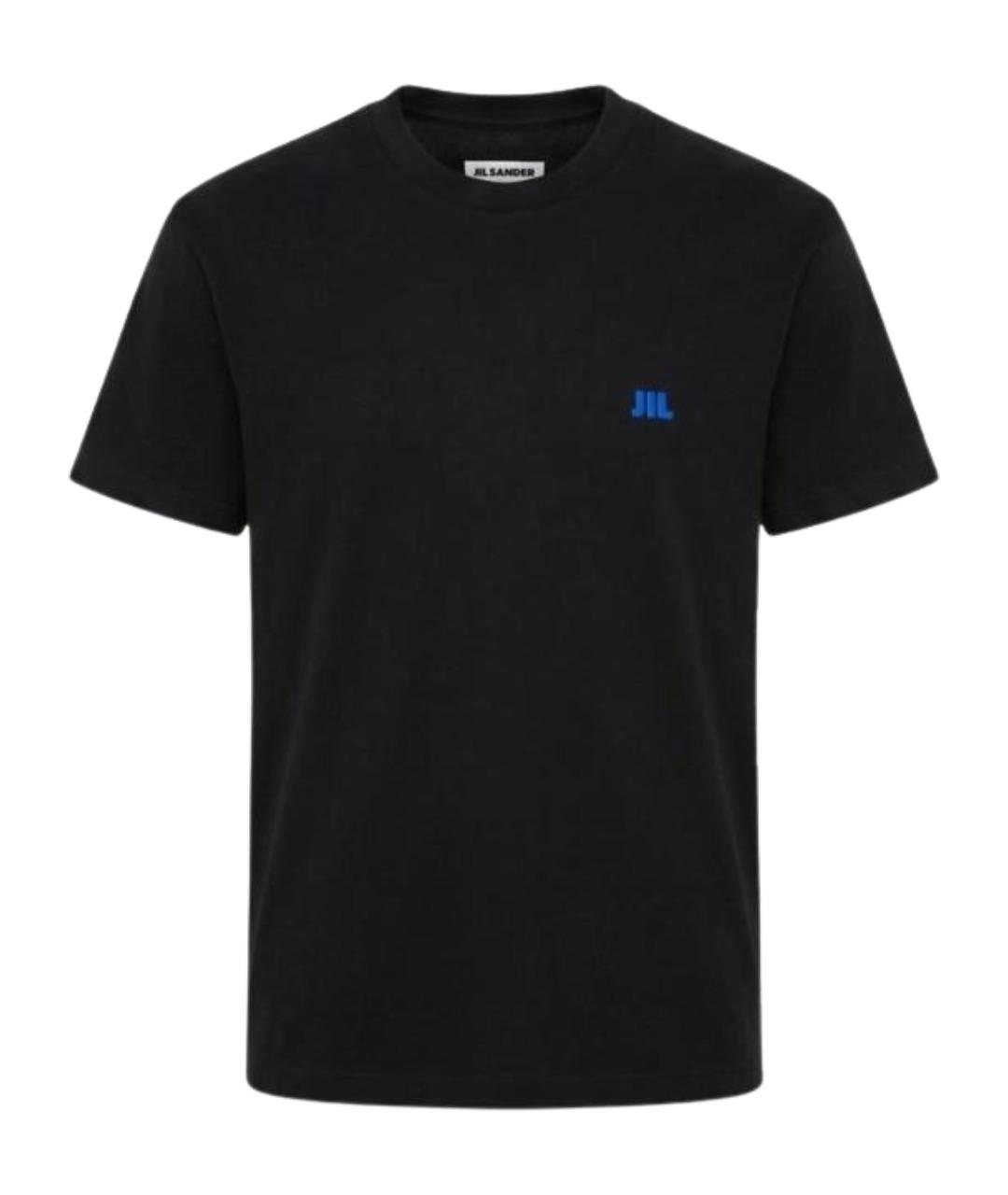 JIL SANDER Черная хлопковая футболка, фото 1