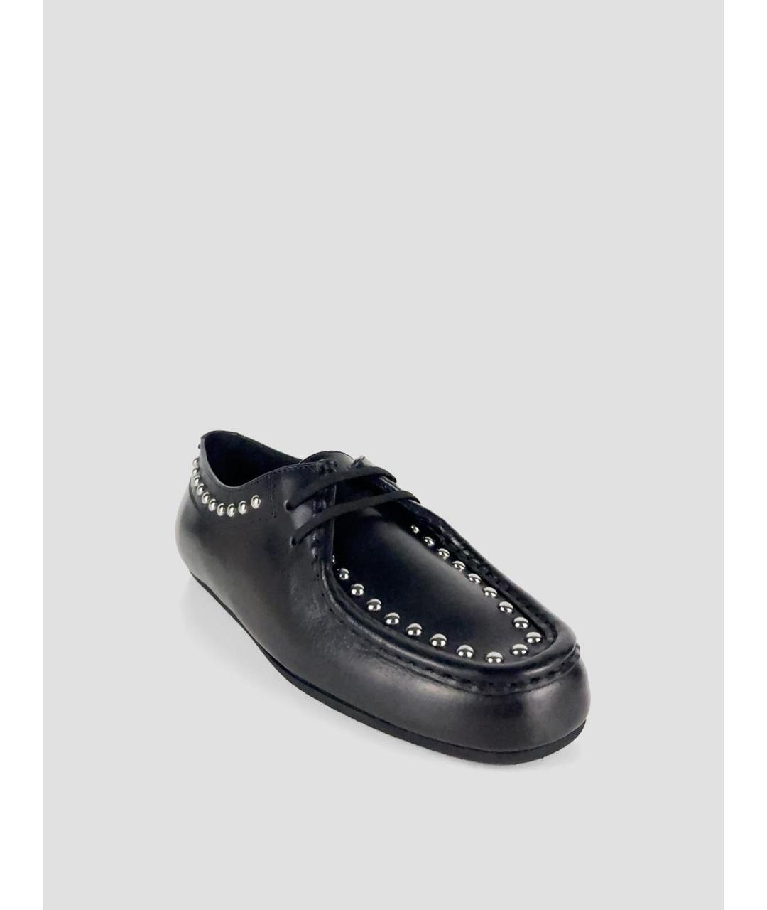 JIL SANDER Черные кожаные лоферы, фото 2