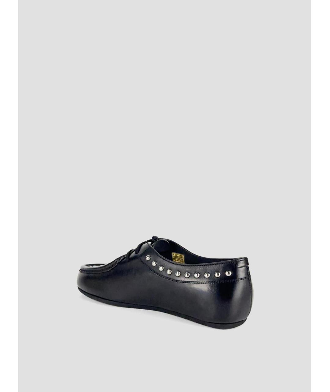 JIL SANDER Черные кожаные лоферы, фото 3