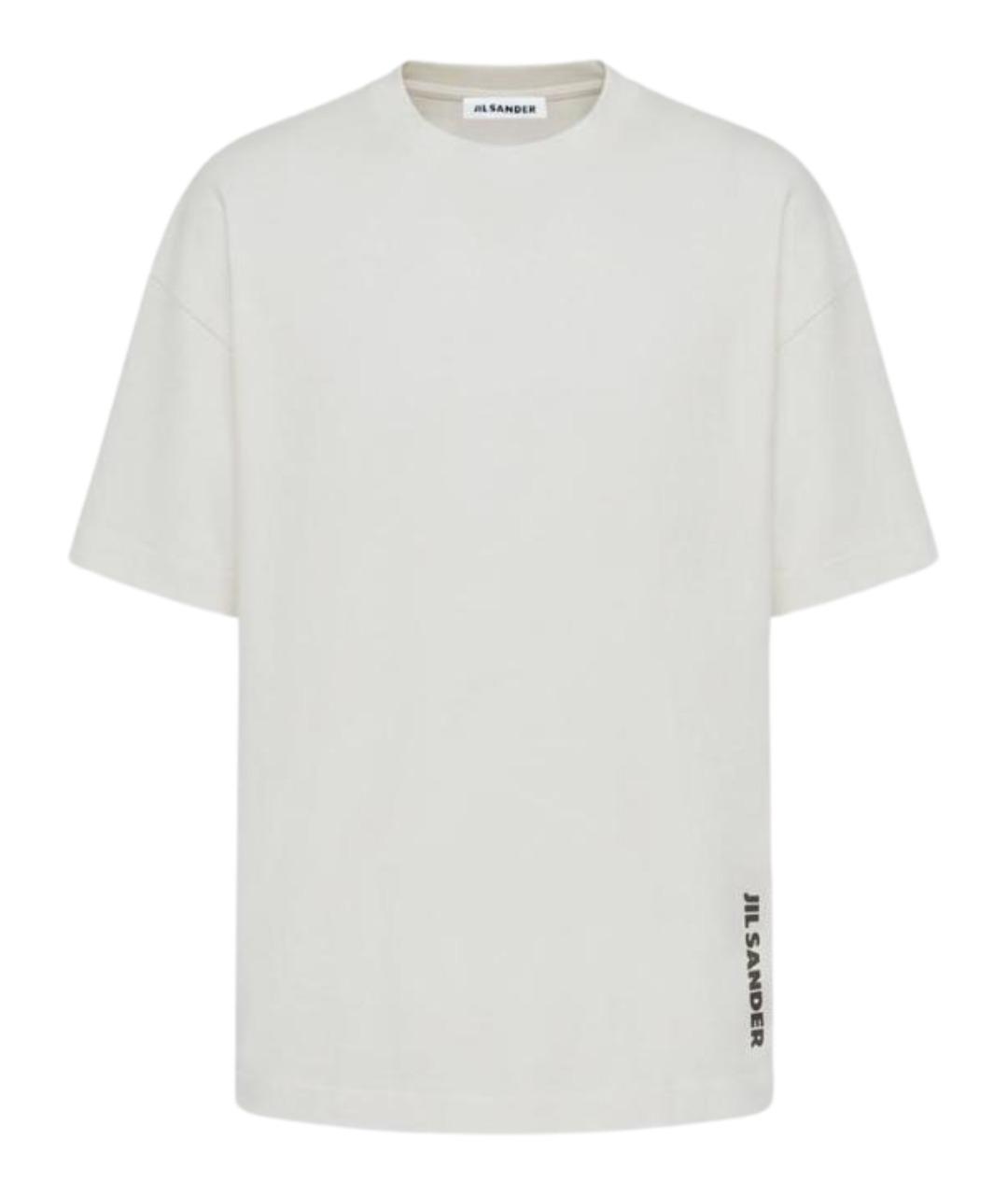 JIL SANDER Белая хлопковая футболка, фото 1