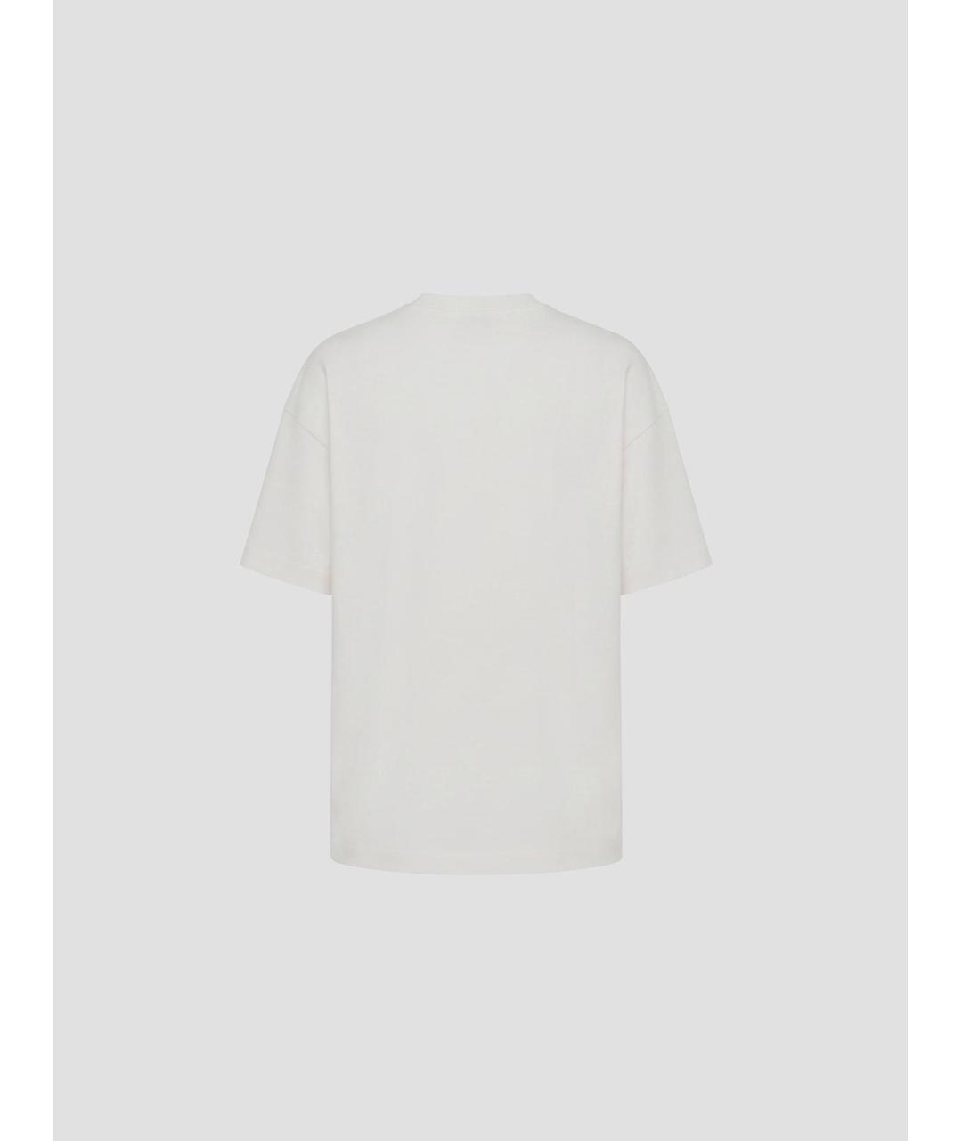 JIL SANDER Белая хлопковая футболка, фото 2