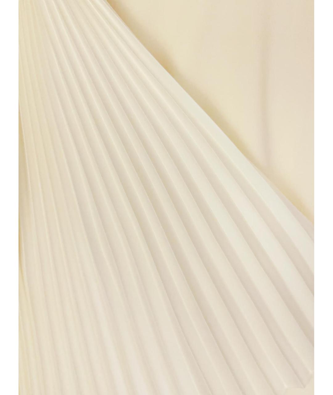 JIL SANDER Белая шерстяная юбка миди, фото 3