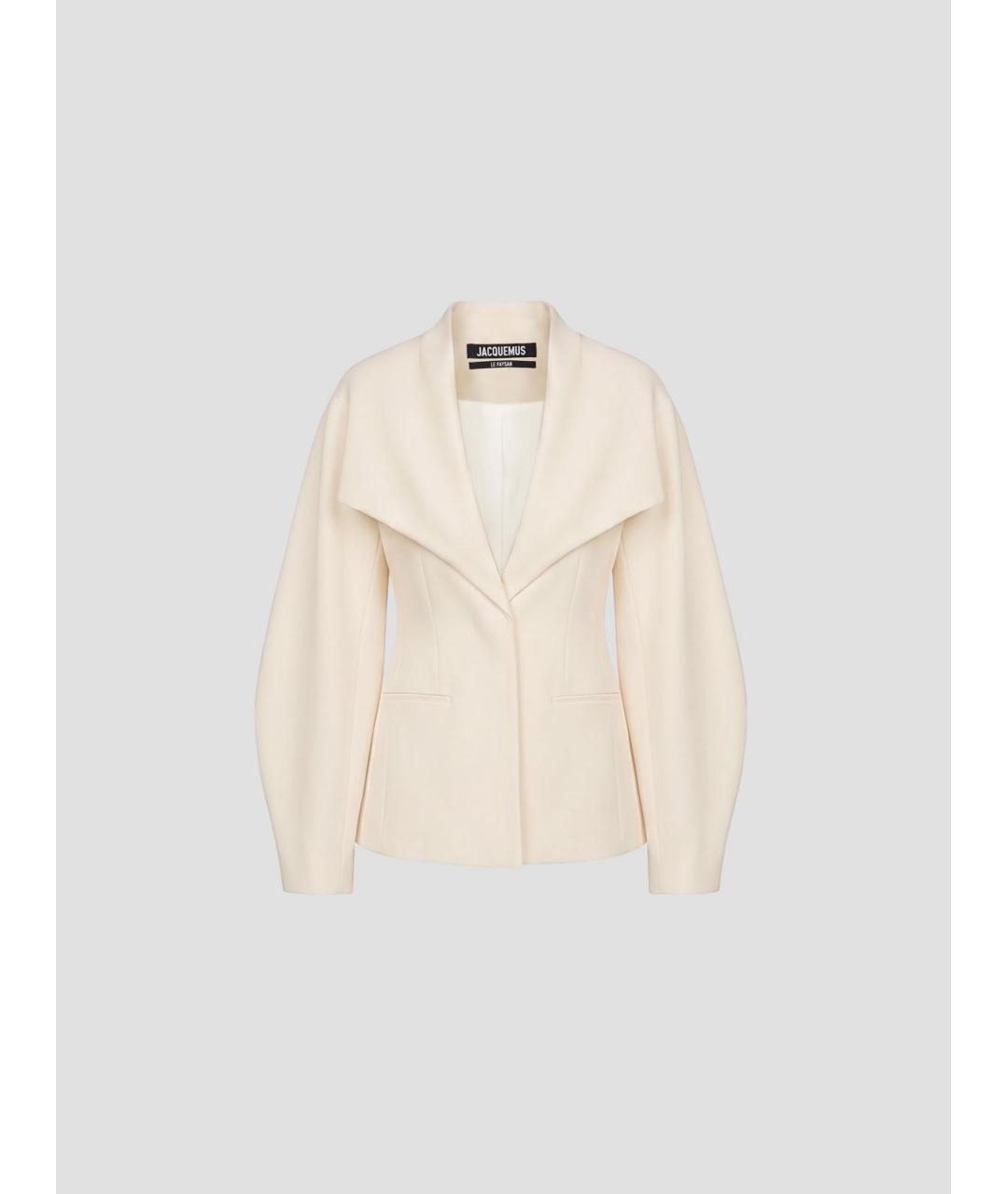 JACQUEMUS Белое пальто, фото 4
