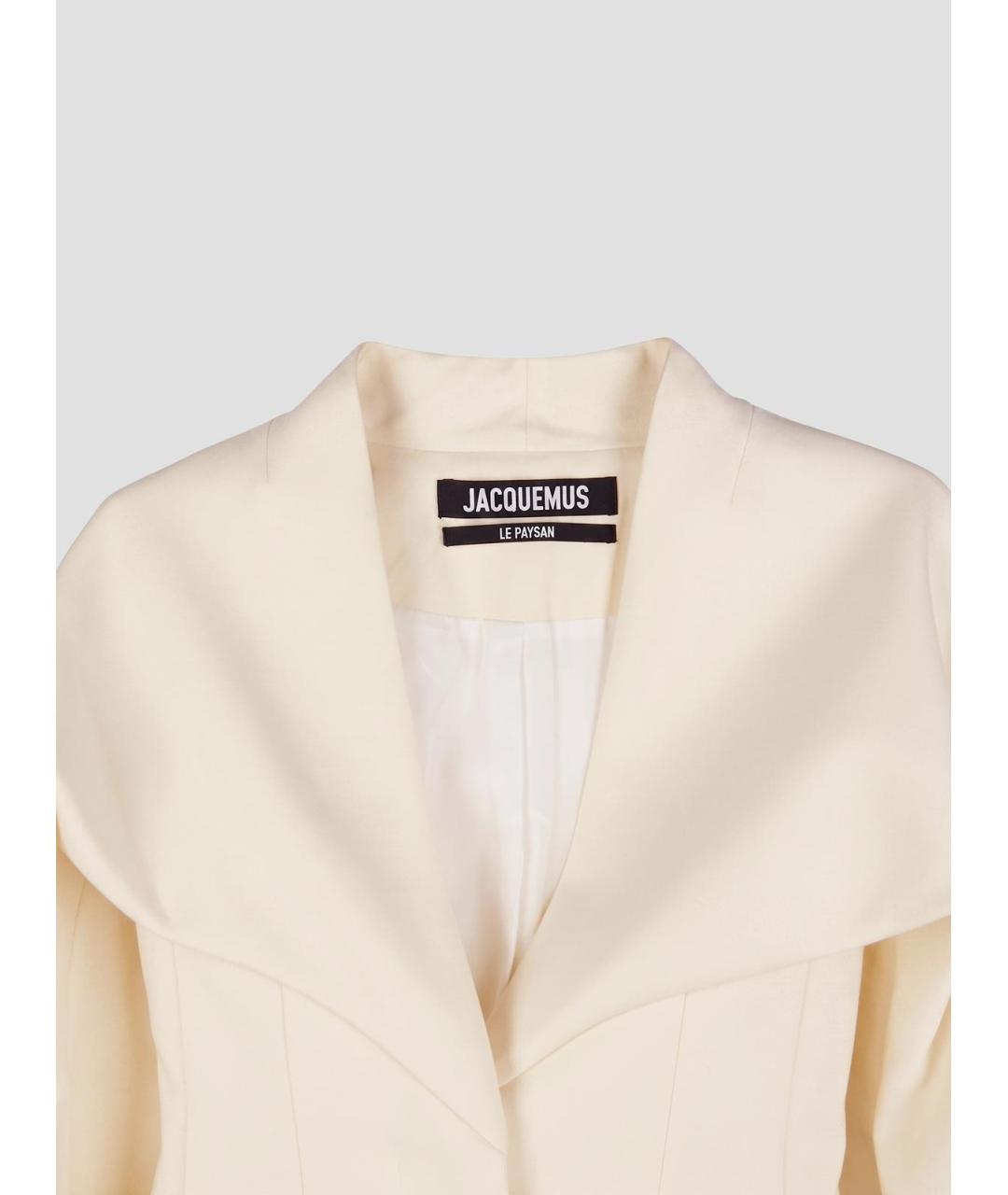 JACQUEMUS Белое пальто, фото 3