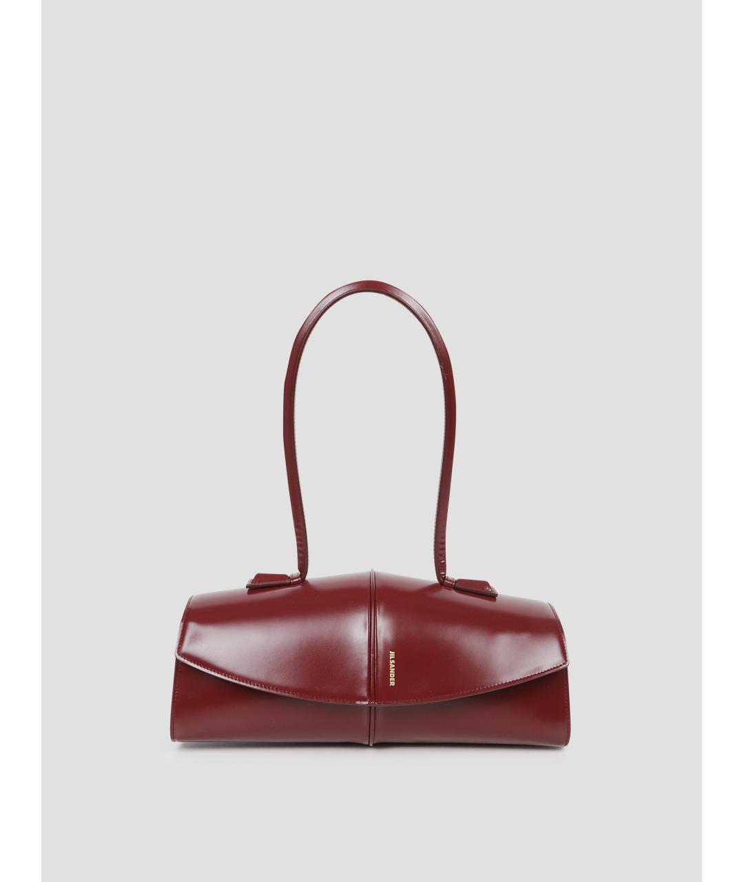 JIL SANDER Красная кожаная сумка через плечо, фото 4