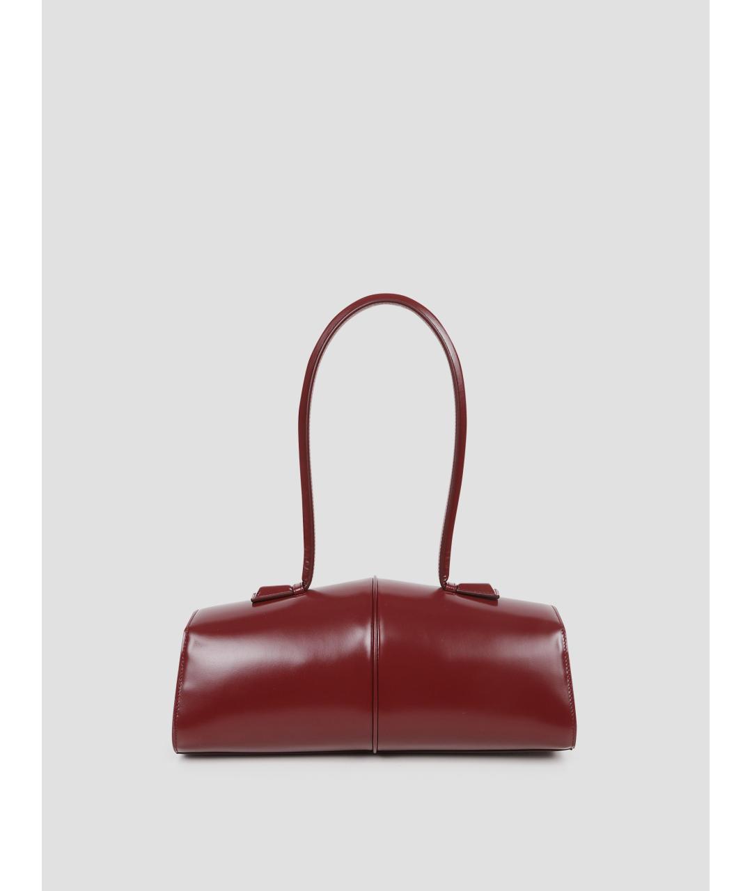 JIL SANDER Красная кожаная сумка через плечо, фото 2