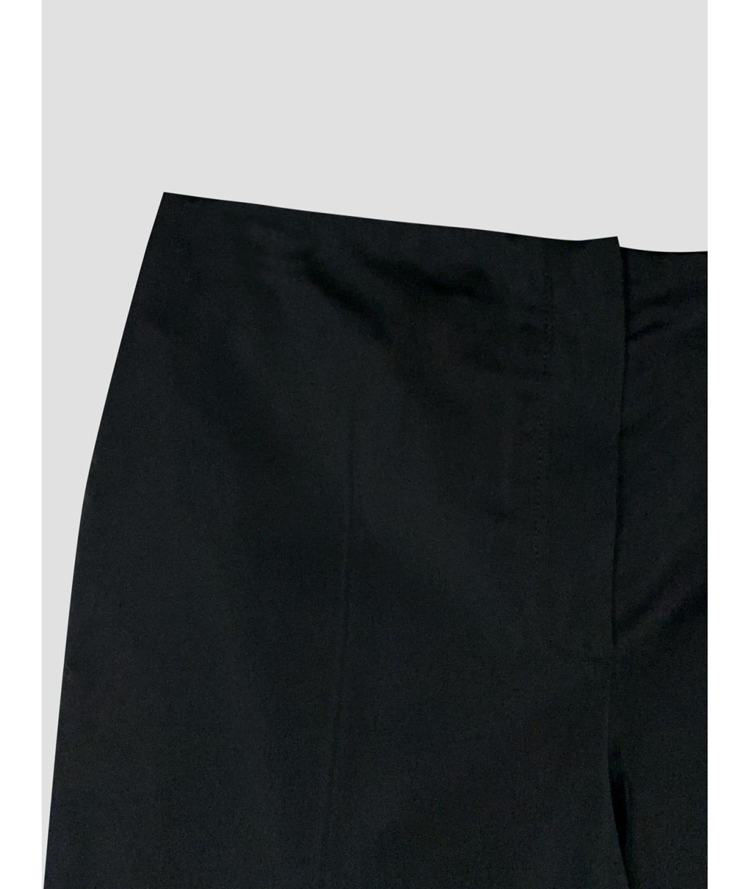 JIL SANDER Черные полиэстеровые прямые брюки, фото 3