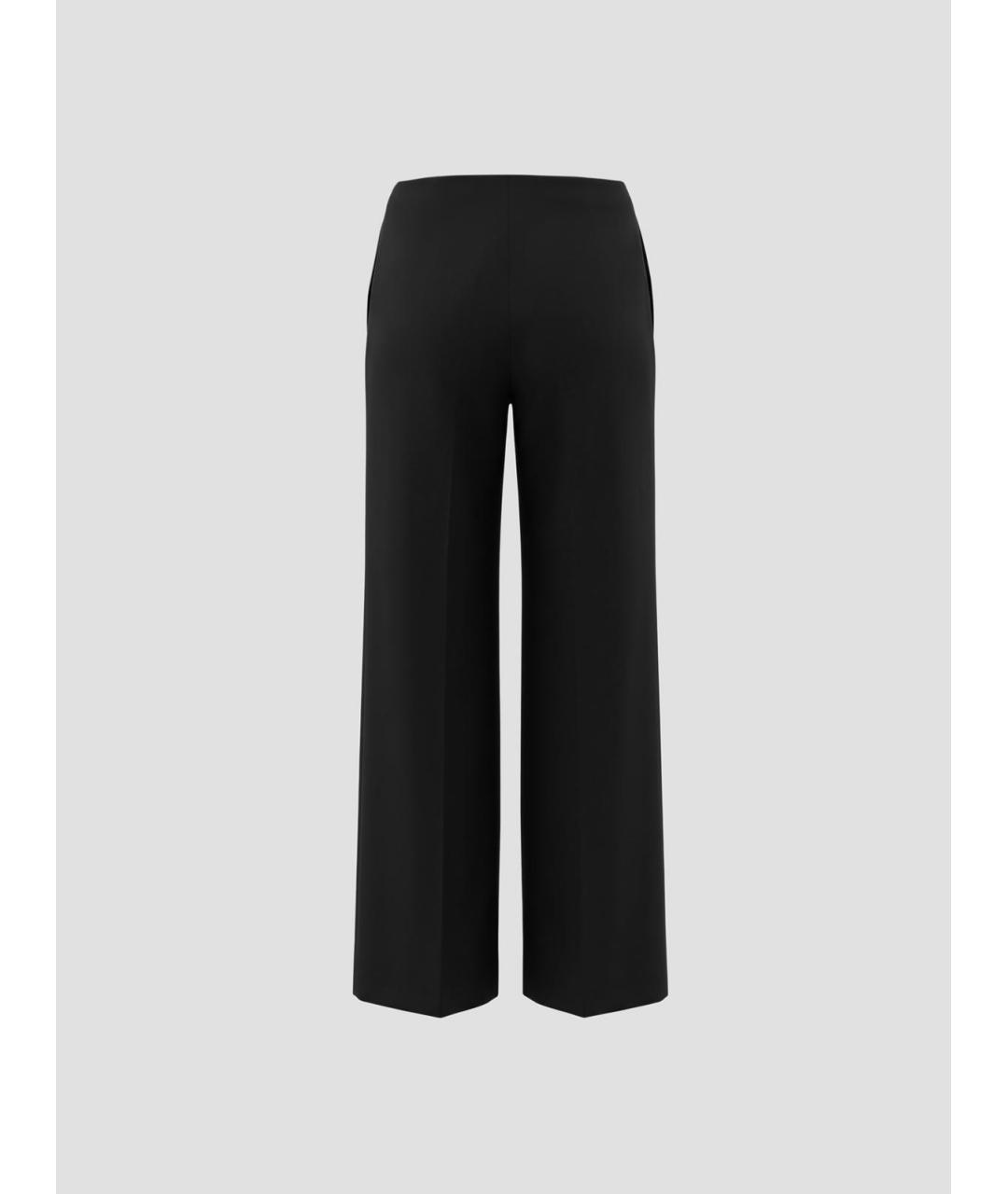 JIL SANDER Черные полиэстеровые прямые брюки, фото 2