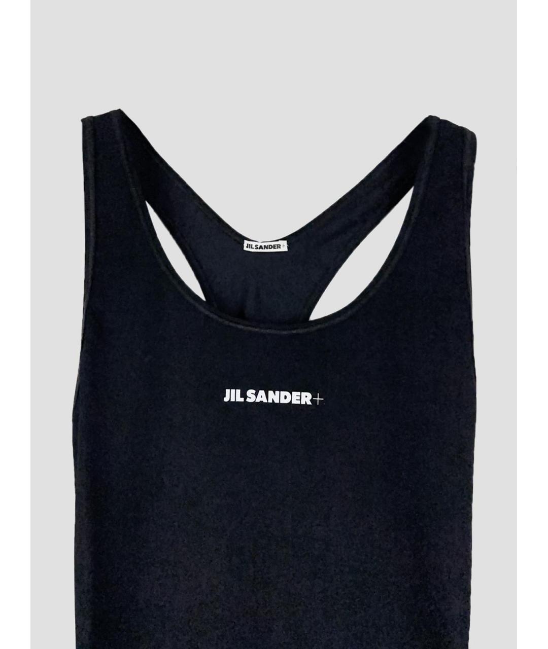 JIL SANDER Черная полиамидовая майка, фото 3