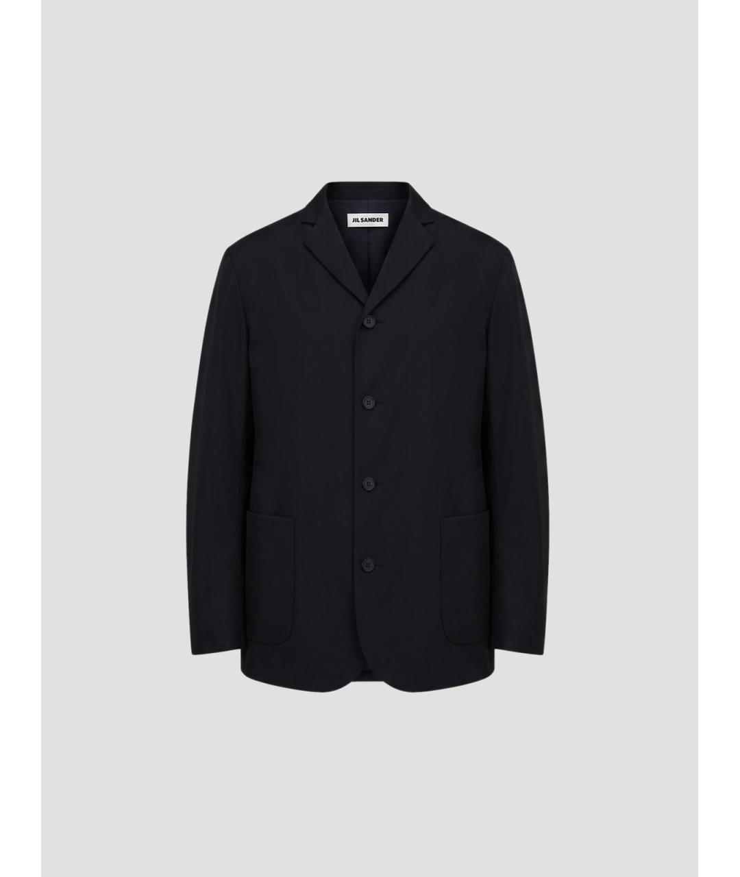 JIL SANDER Темно-синий полиэстеровый пиджак, фото 4