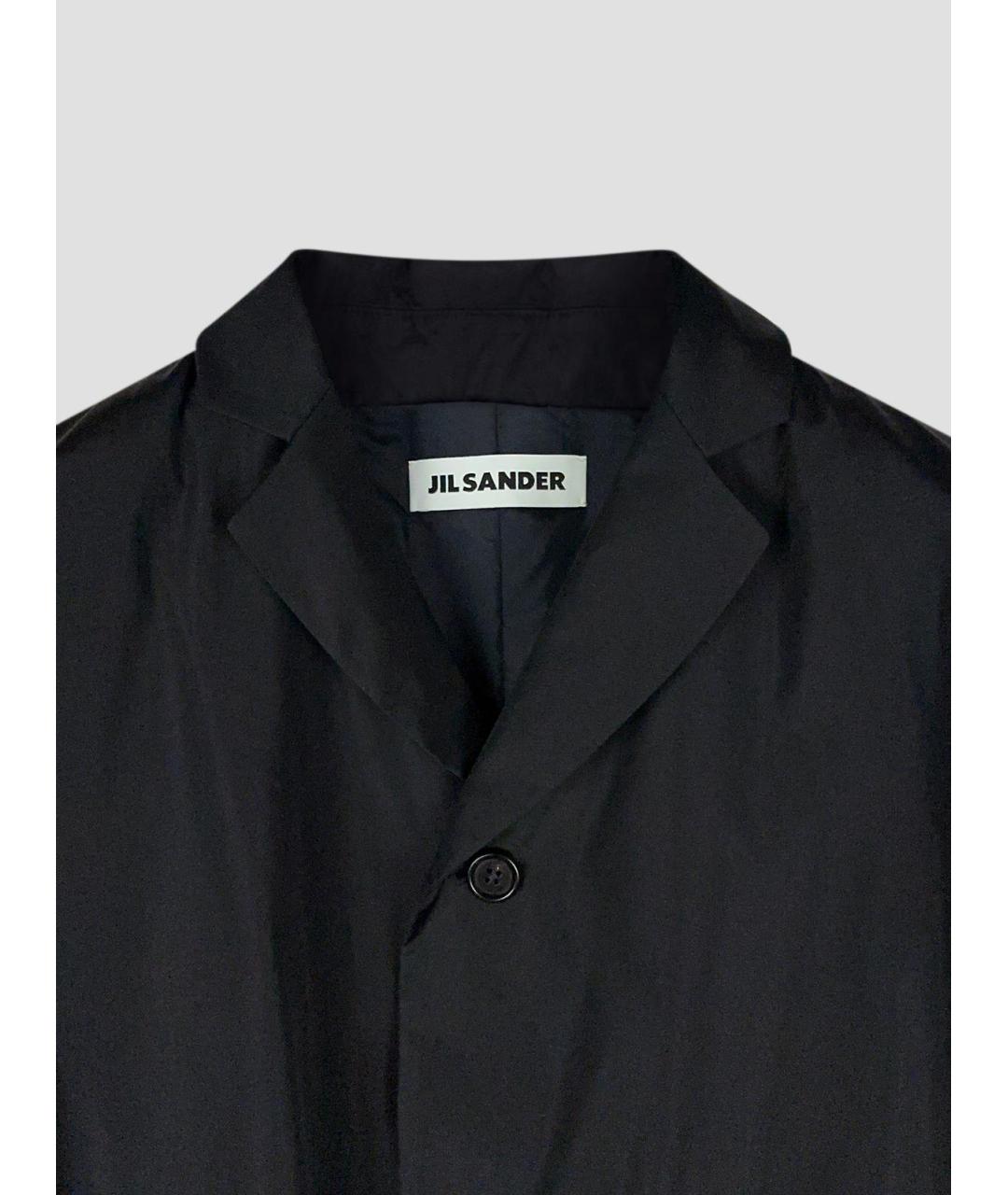 JIL SANDER Темно-синий полиэстеровый пиджак, фото 3