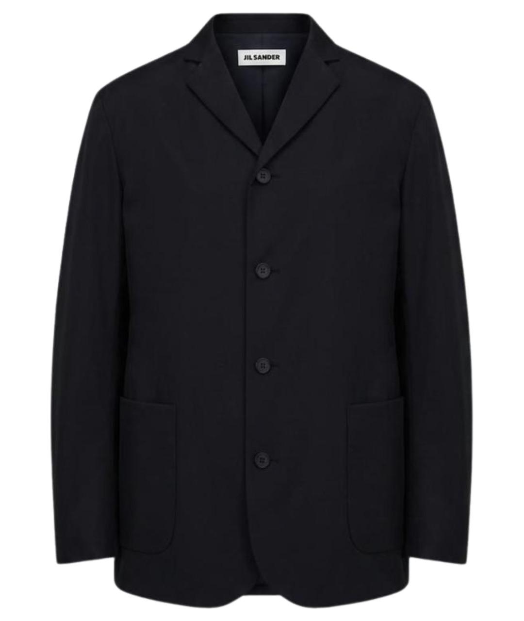 JIL SANDER Темно-синий полиэстеровый пиджак, фото 1