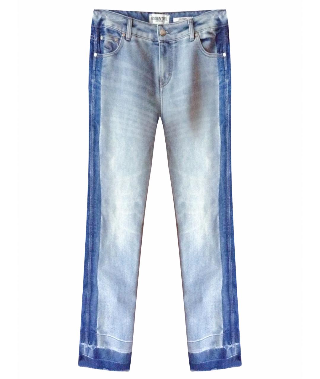 ESSENTIEL ANTWERP Голубые хлопковые прямые джинсы, фото 1