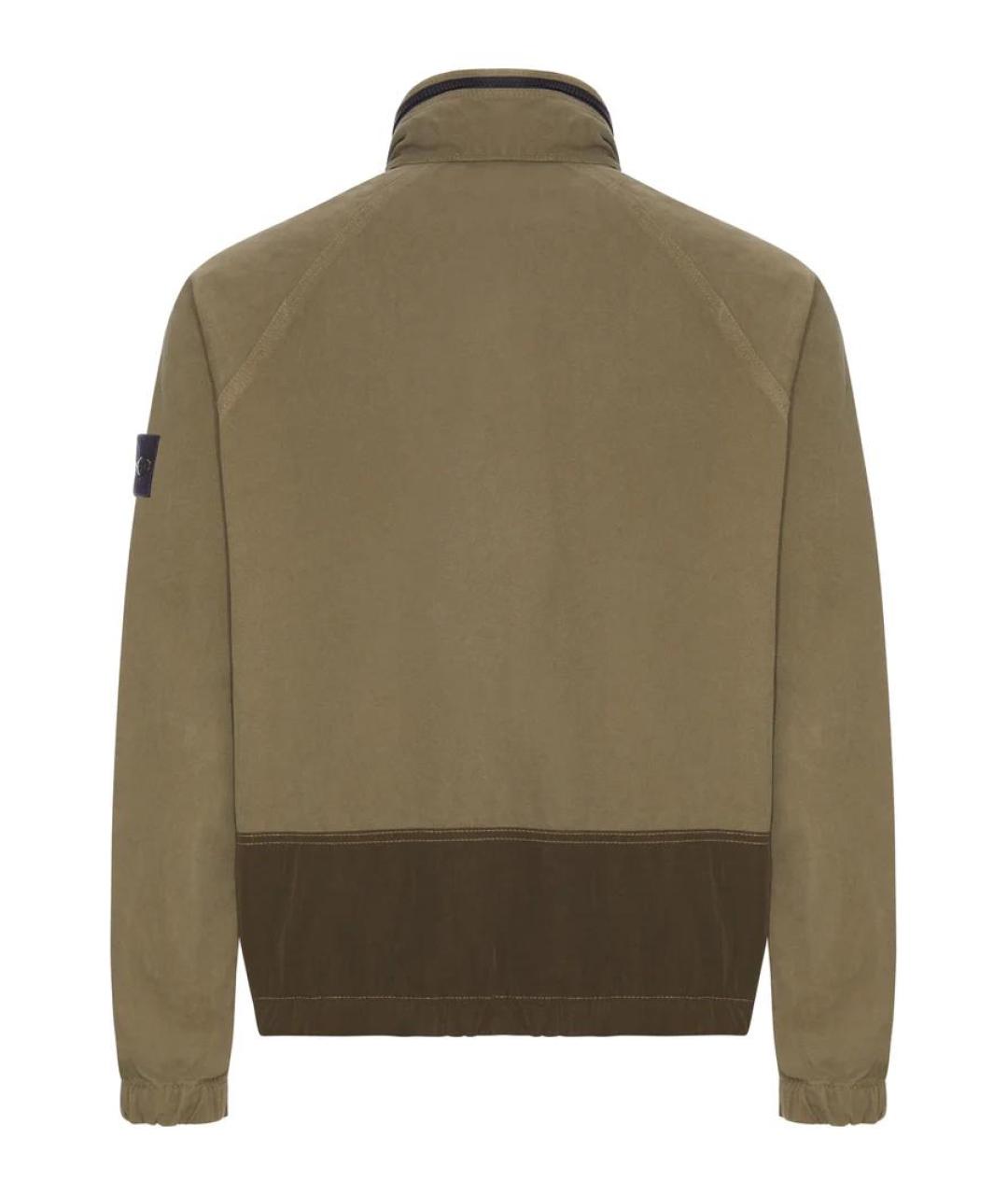 STONE ISLAND Хаки хлопковая куртка, фото 2