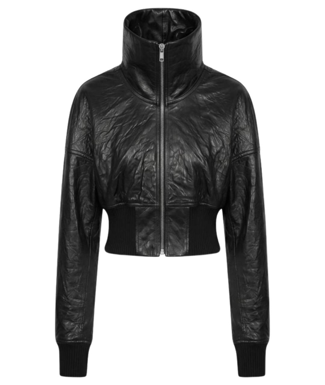 RICK OWENS Черная кожаная куртка, фото 1