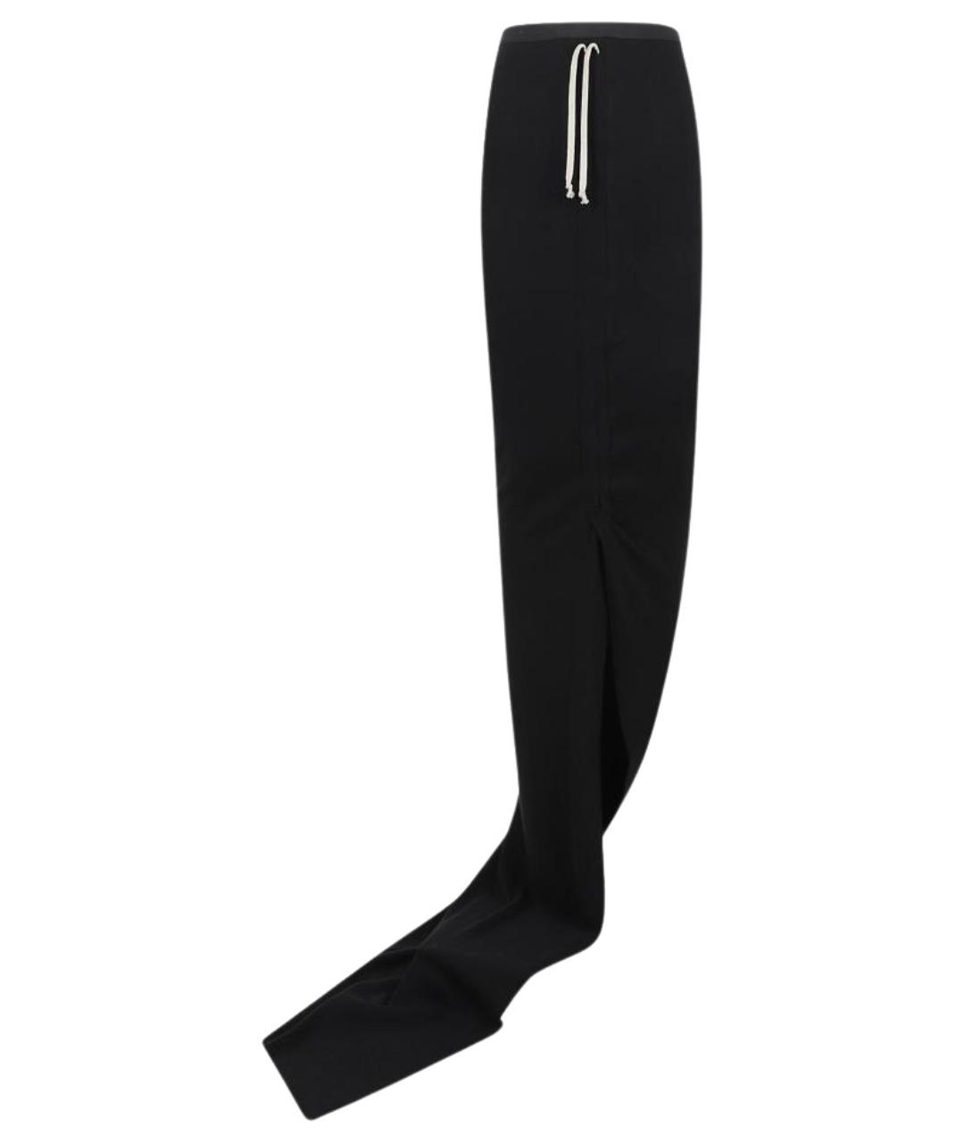 RICK OWENS Черная хлопковая юбка макси, фото 1