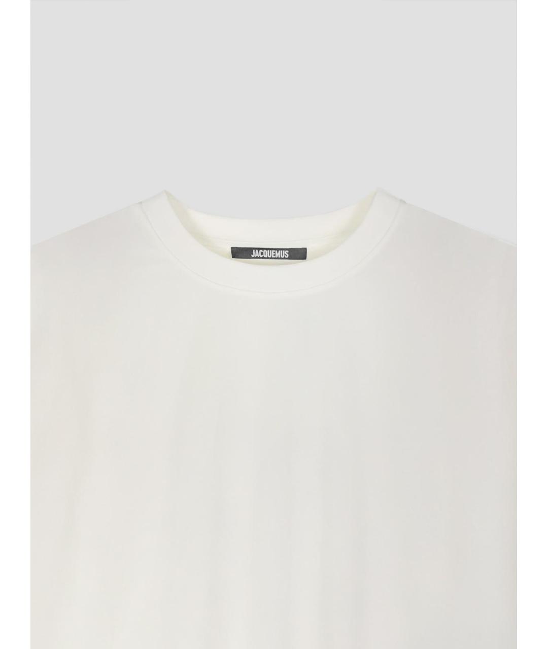 JACQUEMUS Белая хлопковая футболка, фото 3