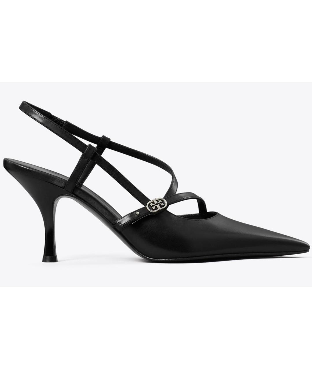 TORY BURCH Черные кожаные туфли, фото 4