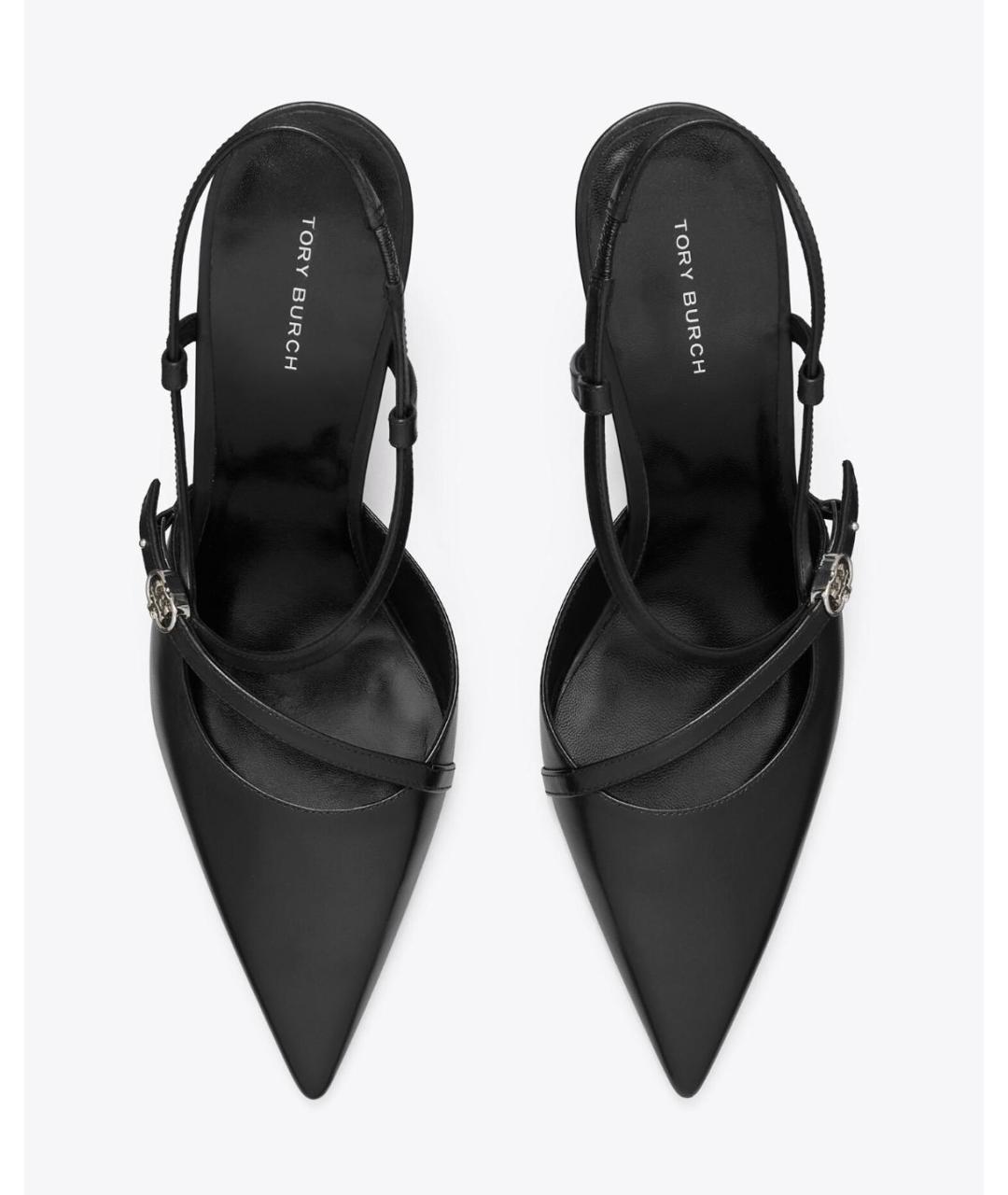 TORY BURCH Черные кожаные туфли, фото 3