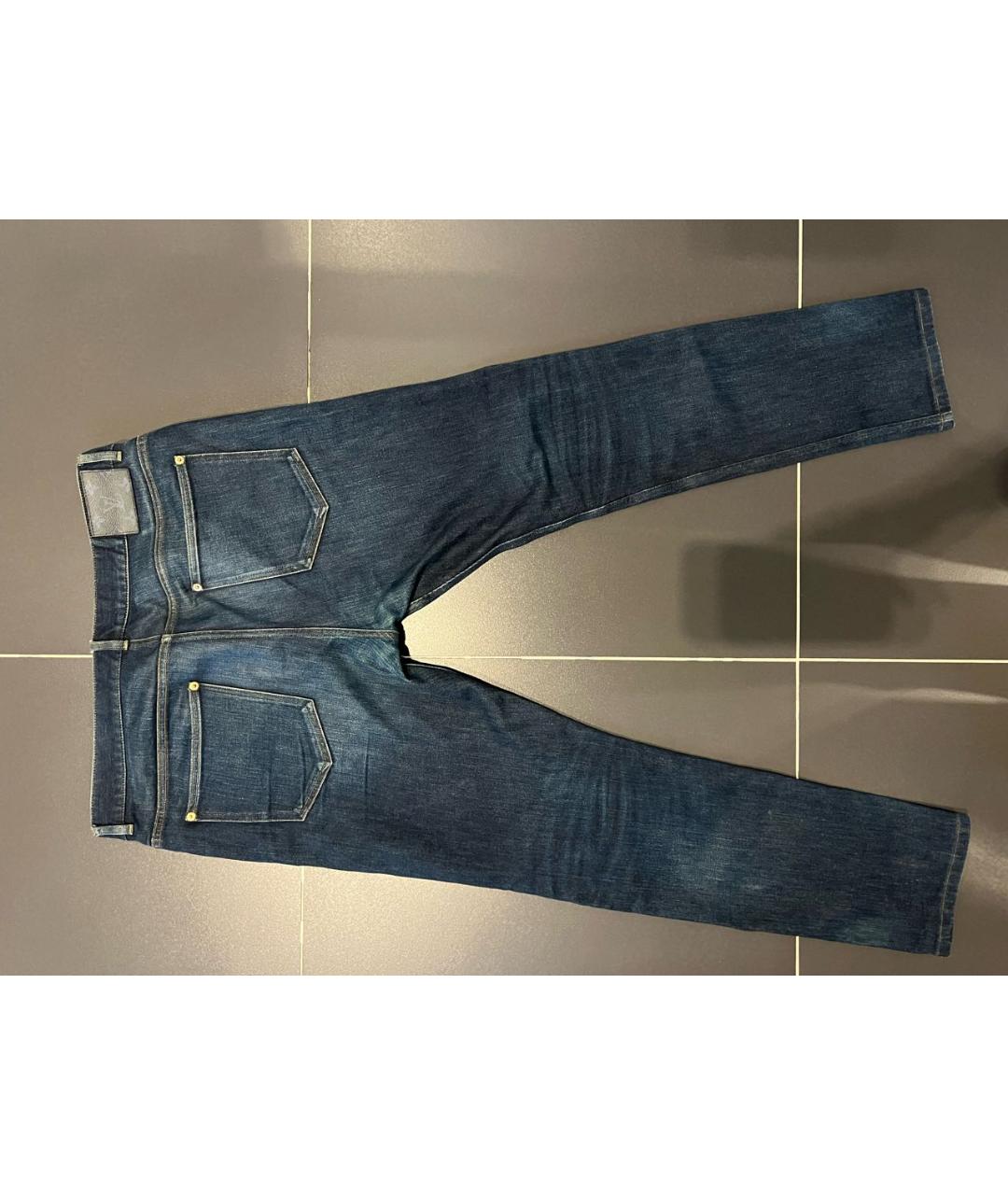 LOUIS VUITTON PRE-OWNED Темно-синие хлопковые прямые джинсы, фото 2