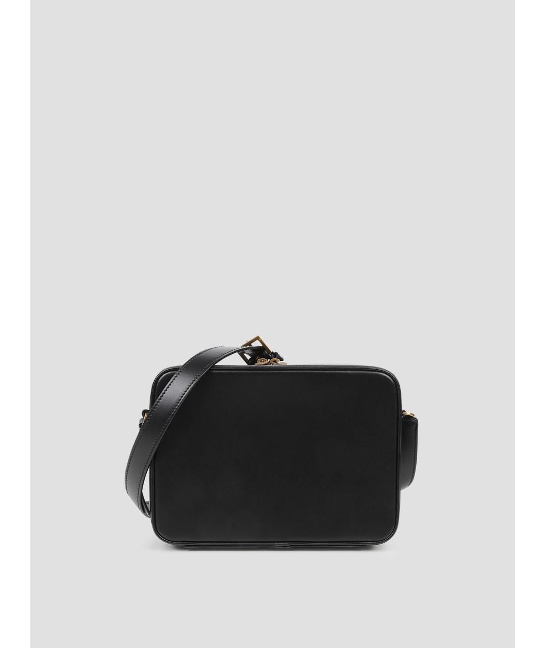 SAINT LAURENT Черная кожаная сумка на плечо, фото 2