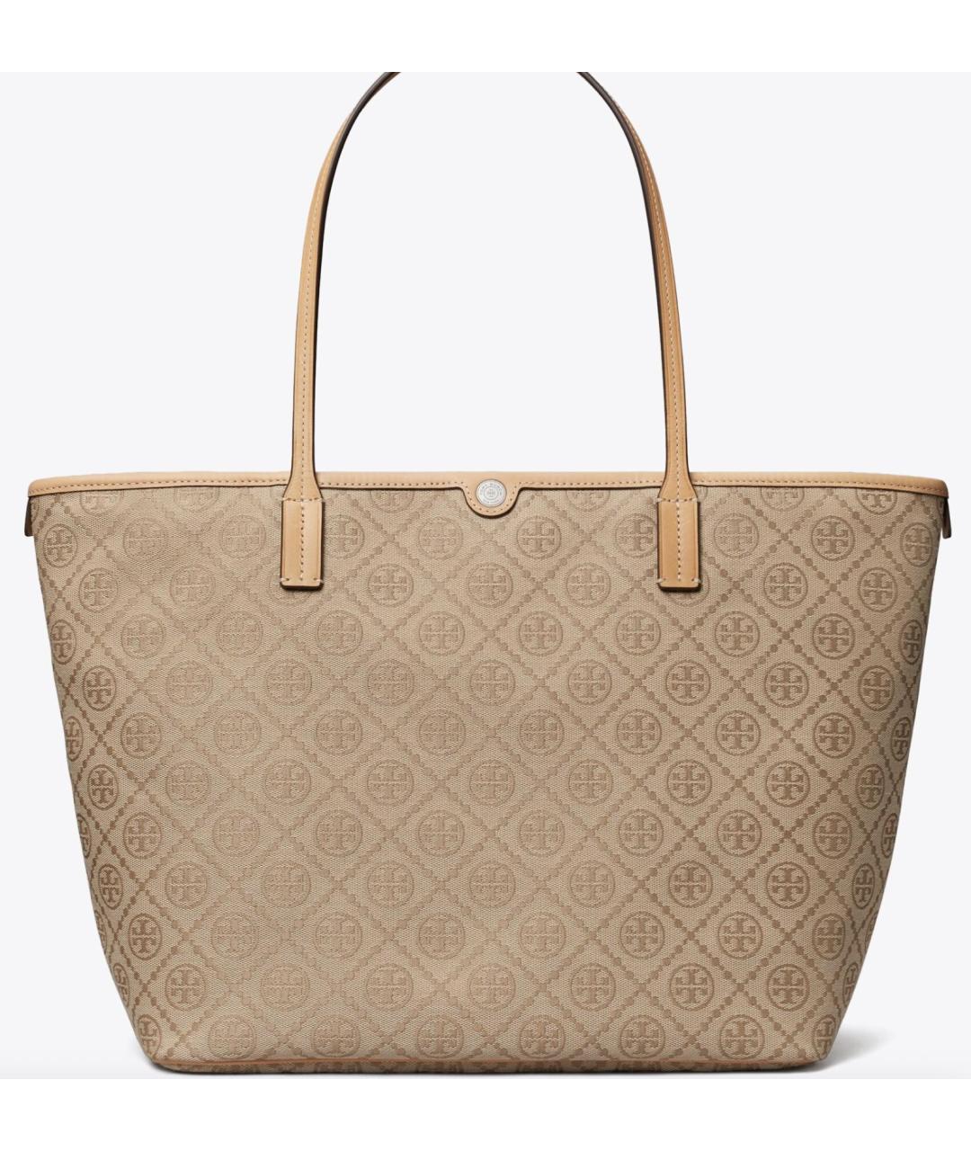 TORY BURCH Бежевая хлопковая сумка тоут, фото 2