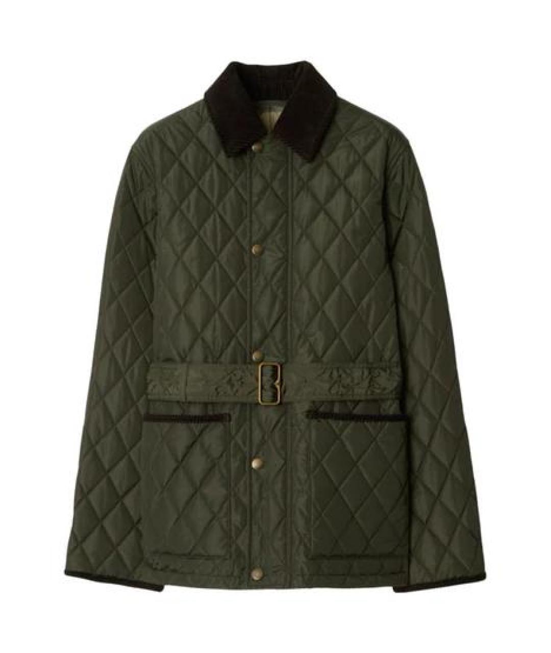 BURBERRY Зеленая полиамидовая куртка, фото 1
