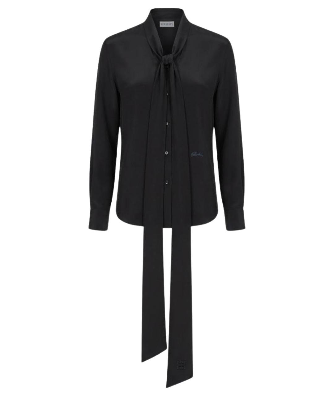 BURBERRY Черная шелковая блузы, фото 1
