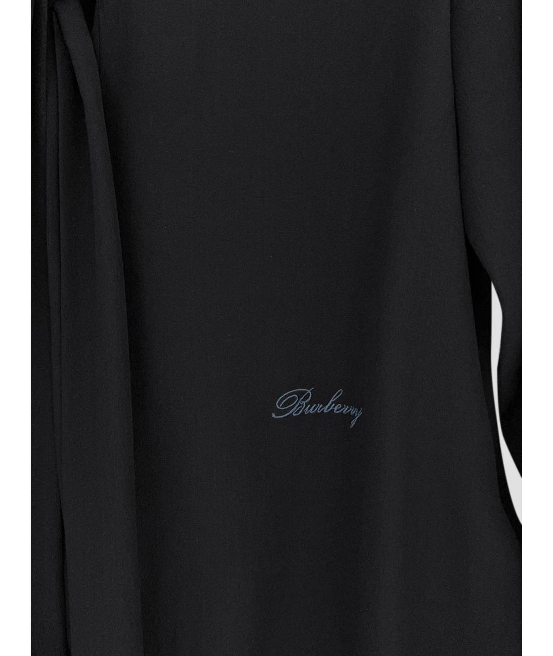 BURBERRY Черная шелковая блузы, фото 2