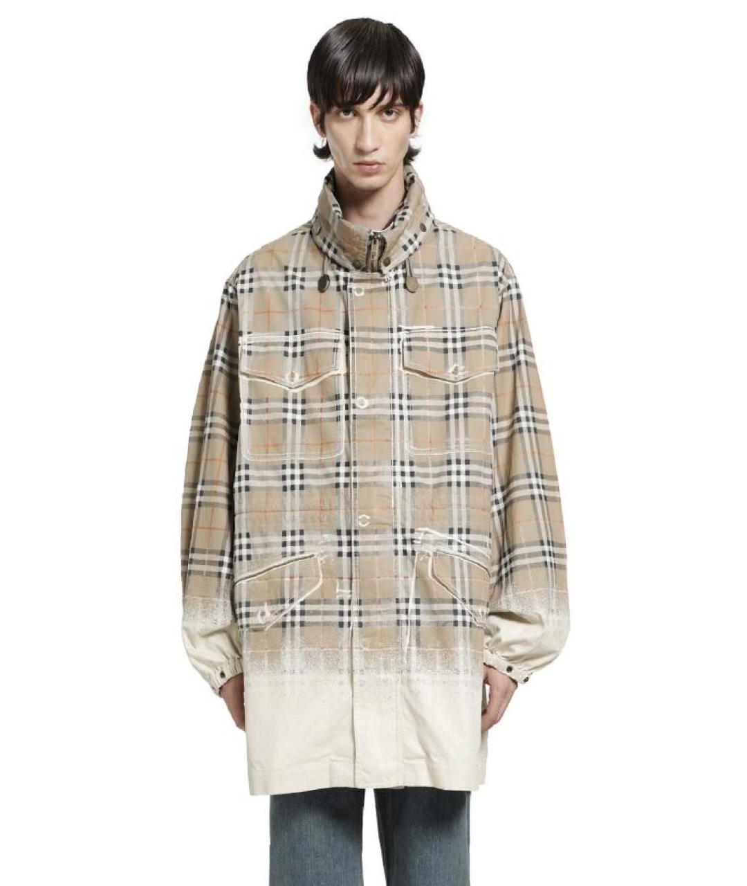 BURBERRY Бежевая хлопковая куртка, фото 1