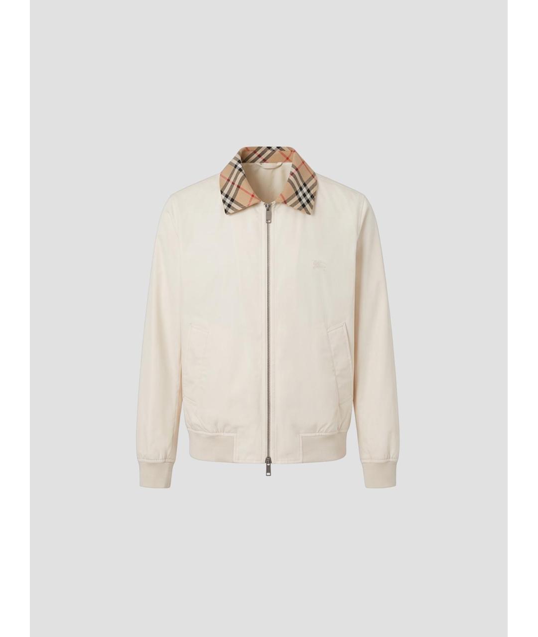 BURBERRY Бежевая хлопковая куртка, фото 4