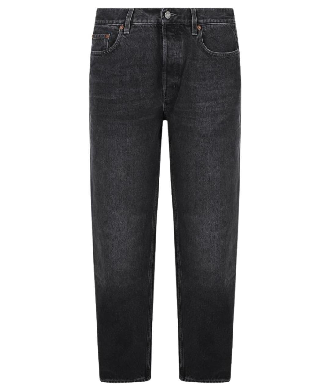 SAINT LAURENT Черные хлопковые прямые джинсы, фото 1