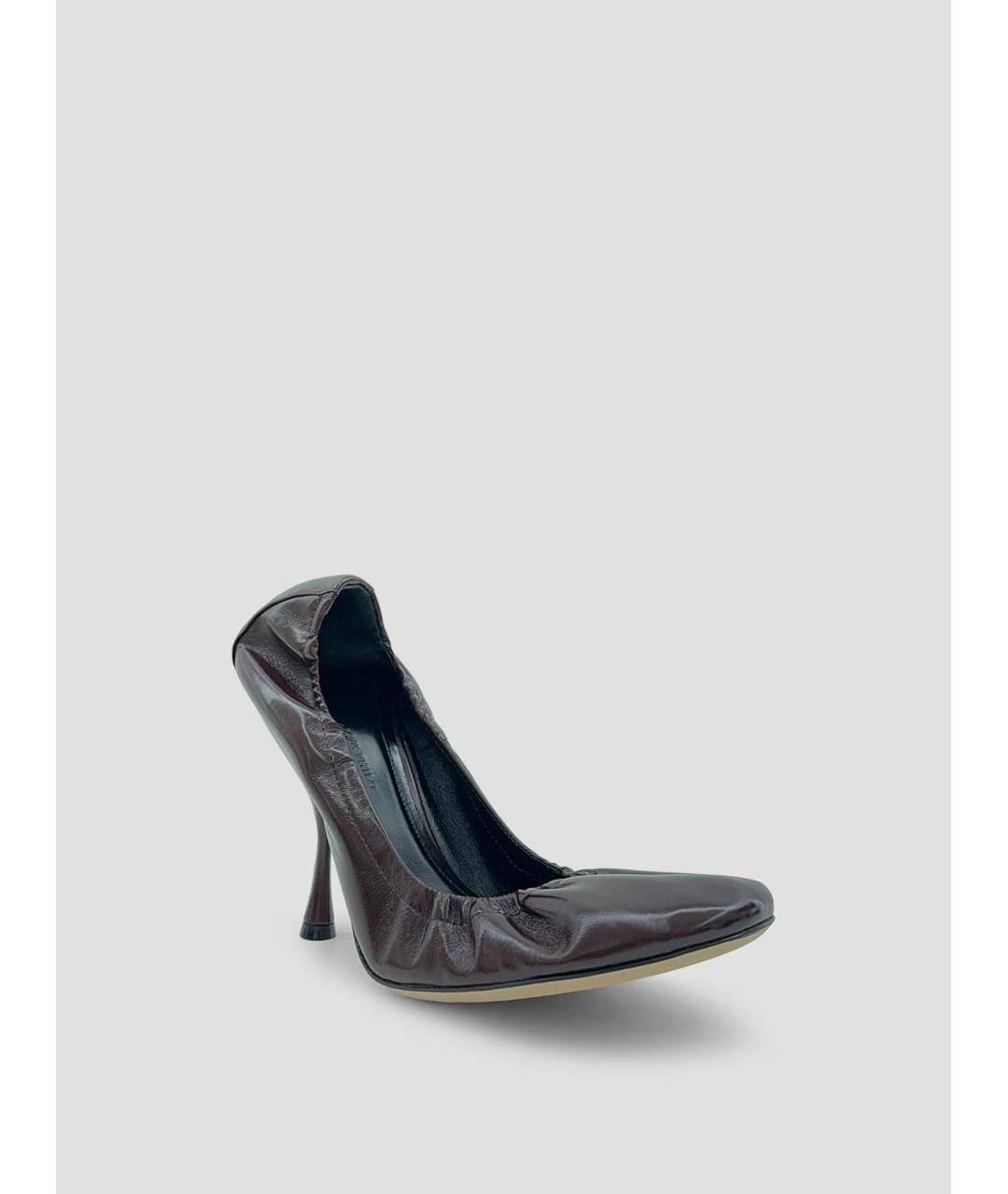 PHOEBE PHILO Бордовые кожаные туфли, фото 2