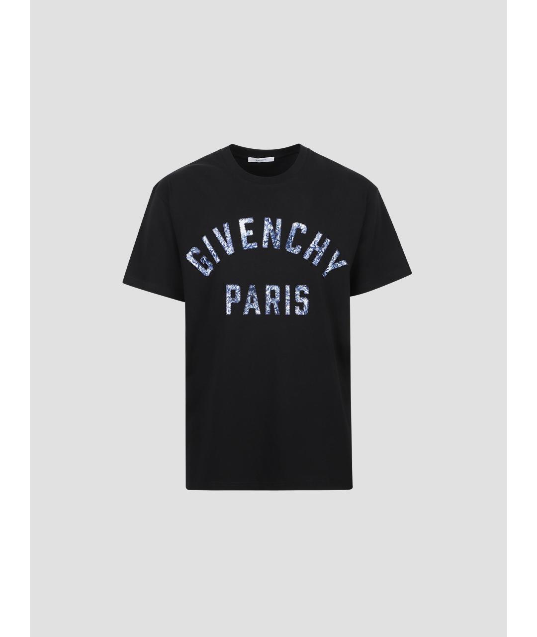GIVENCHY Черная хлопковая футболка, фото 4