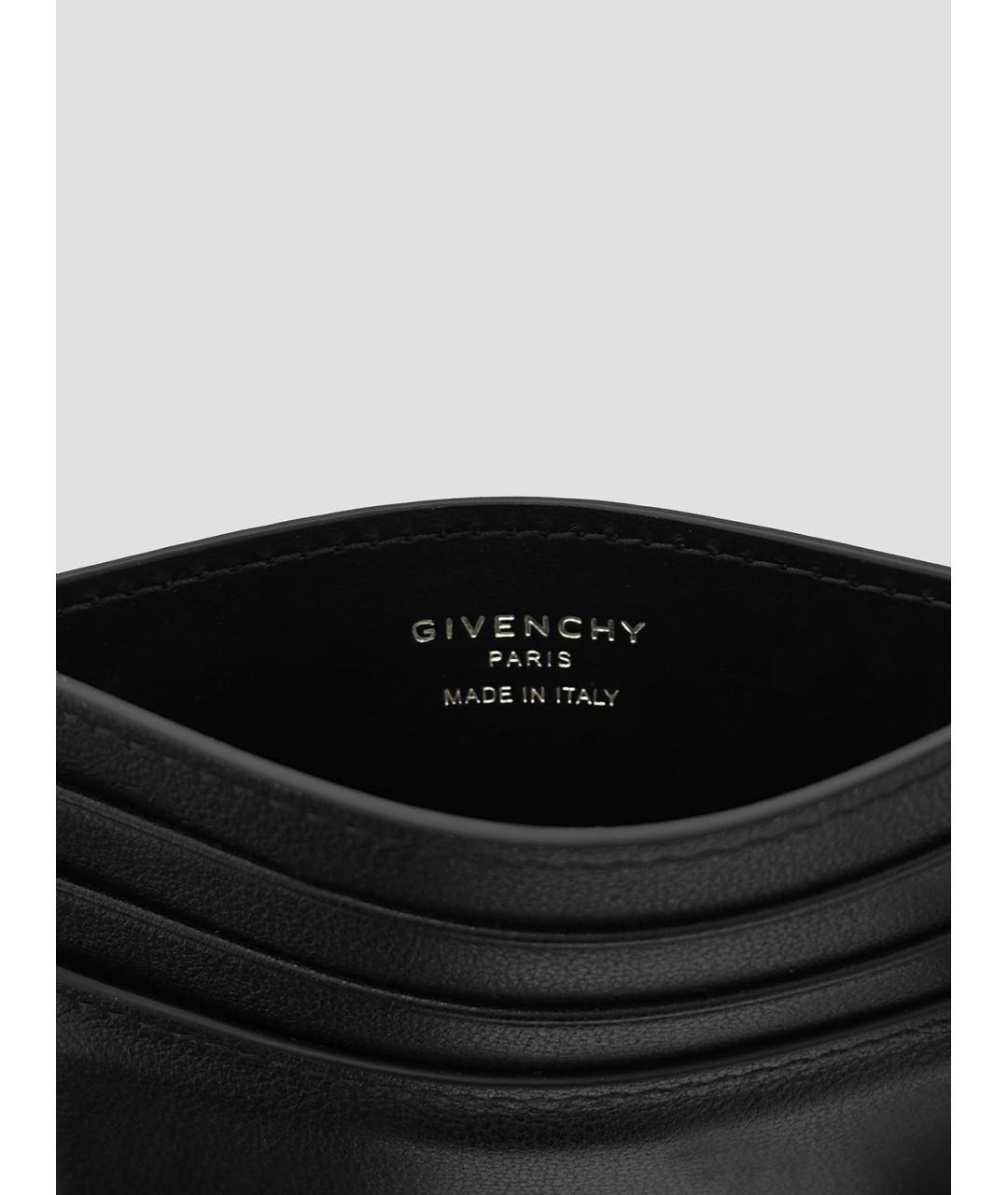 GIVENCHY Черный кожаный кардхолдер, фото 3