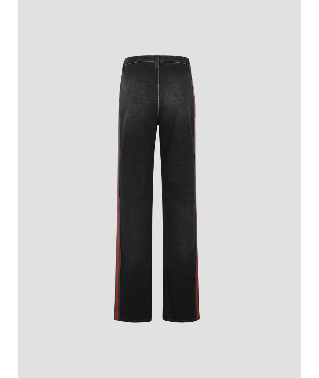 GUCCI Черные хлопковые прямые джинсы, фото 2