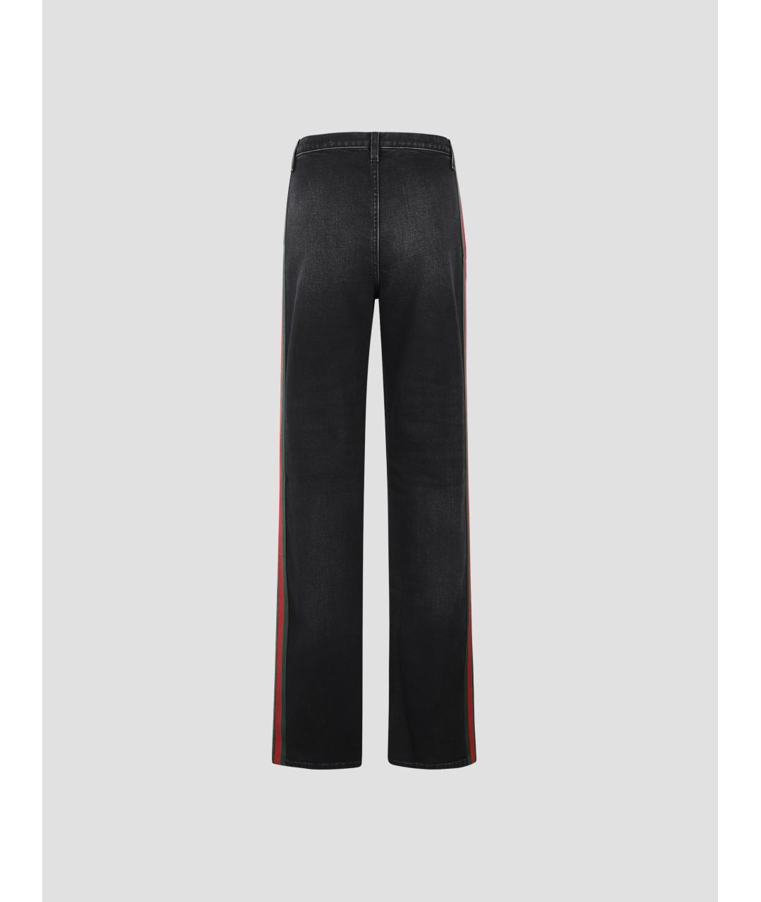 GUCCI Черные хлопковые прямые джинсы, фото 3
