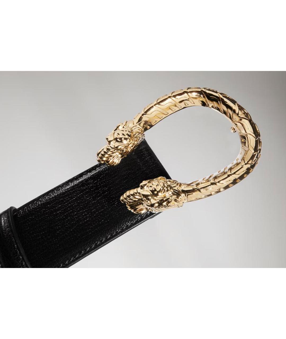 GUCCI Черный кожаный ремень, фото 3