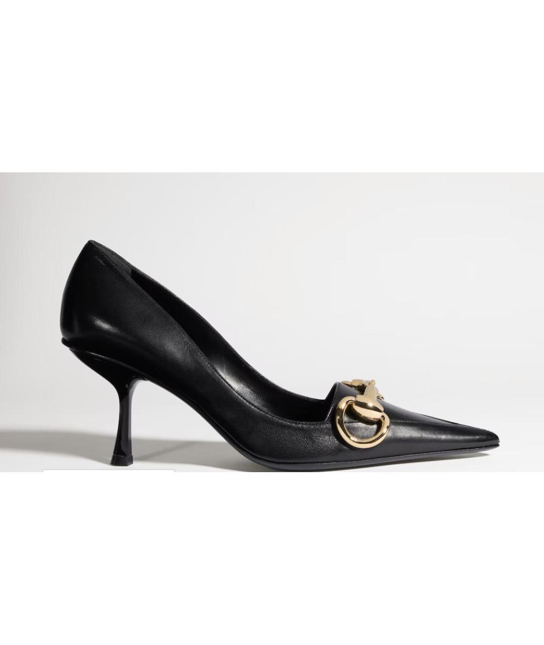 GUCCI Черные кожаные туфли, фото 3