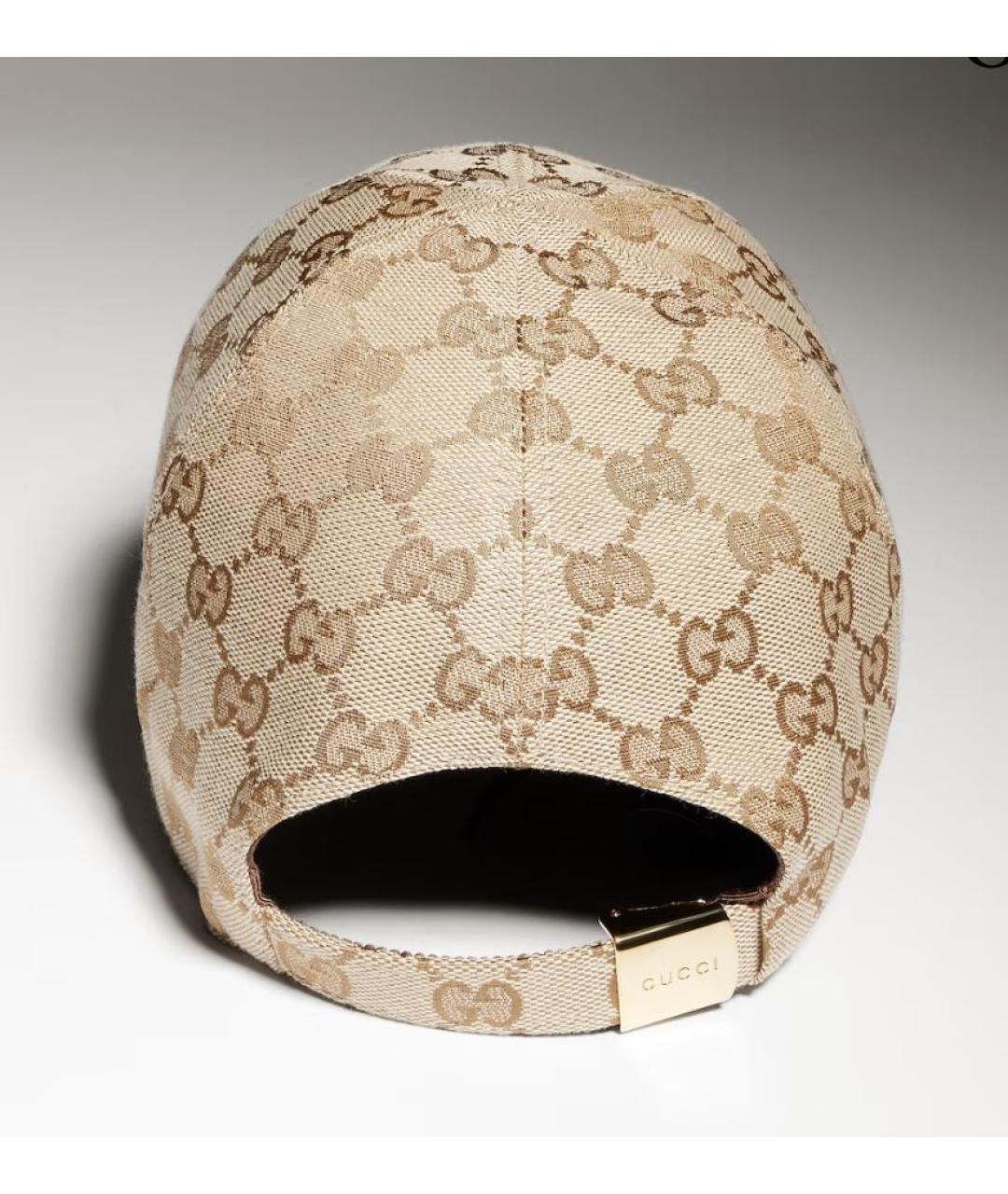 GUCCI Бежевая синтетическая кепка, фото 3