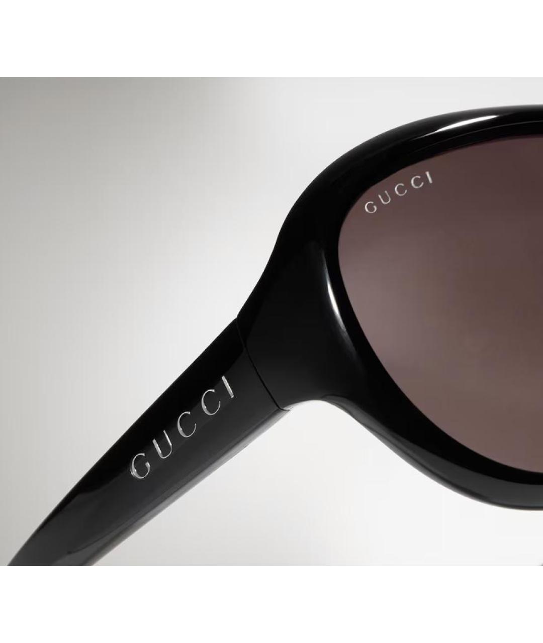 GUCCI Черные пластиковые солнцезащитные очки, фото 3